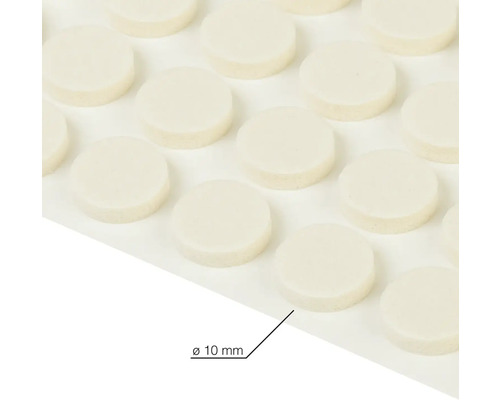 Klouzačky z plsti, průměr 10 milimetrů