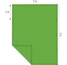 Plachta s oky, rozměr 3 x 4 metry