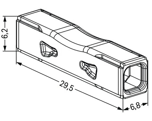 Technický výkres spojovacího kusu s rozměry