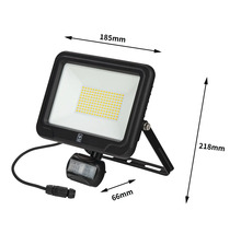 LED reflektor s pohybovým senzorem, rozměry 185 x 218 x 66 milimetrů