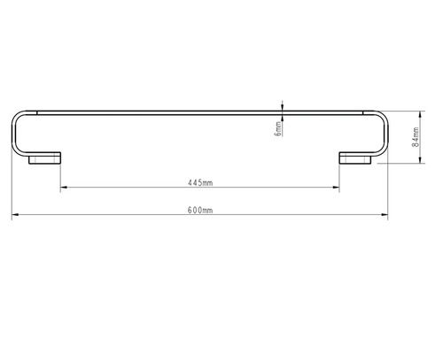 Technický výkres madla s rozměry