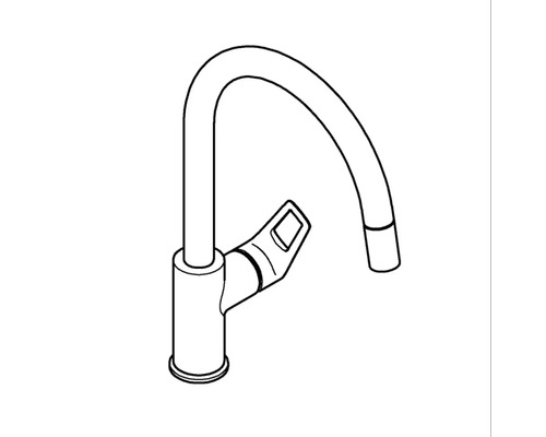 Kuchyňská baterie s vysokým výtokem