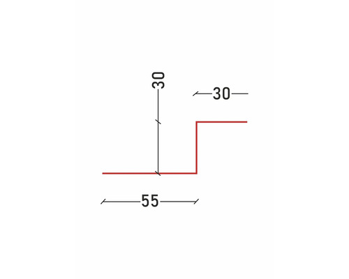 Technický výkres profilu s rozměry