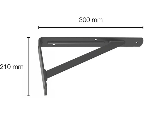 Police s rozměry 300 mm krát 210 mm.