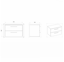 Koupelnová skříňka pod umyvadlo Devo Sonus 2.0 Dakar 97 x 52 x 45 cm SO2-SU2S97x52F89K51