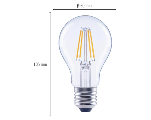 LED žárovka s paticí E27, průměr 60 mm a výška 105 mm