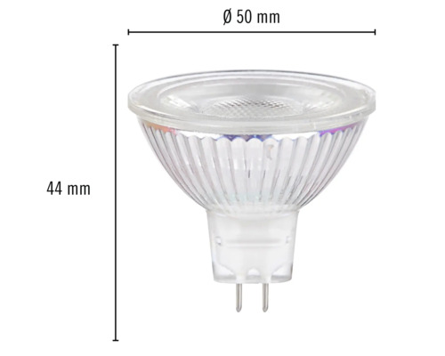 Žárovka MR16 o průměru 50 milimetrů