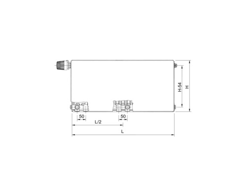 Deskový radiátor Rotheigner Plan 11 600 x 1600 mm 8 přípojek (boční, dole vlevo nebo uprostřed)