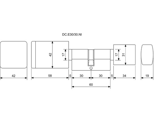 Technický výkres válce s rozměry