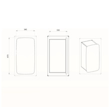 Koupelnová závěsná skříňka Devo Oval dub přírodní/šedá Diamond 34 x 67 x 33 cm OV-PS1DK34-P35D01L09