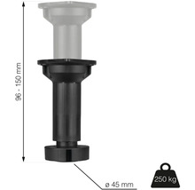 Stavitelná noha o průměru 45 mm a nosnosti 250 kg