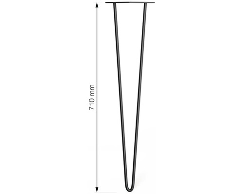 Ocelová noha stolu, výška 710 mm
