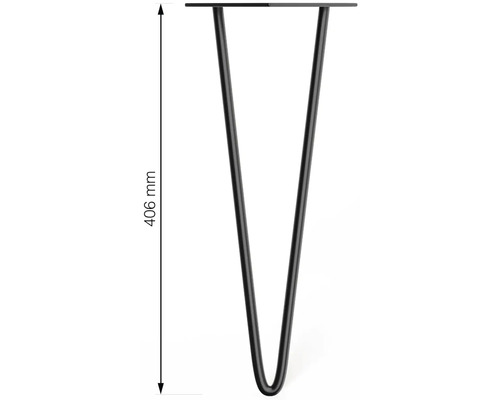 Kovová noha stolu, výška 406 milimetrů
