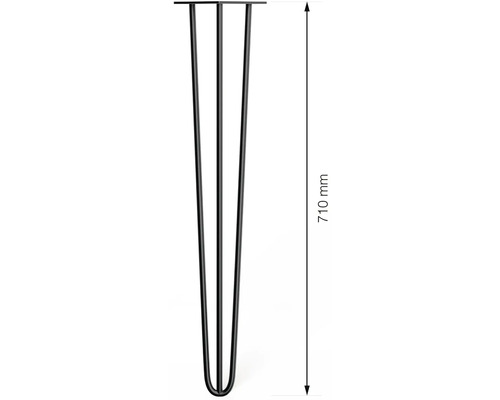 Kovová noha stolu, výška 710 mm
