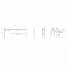 Koupelnová skříňka pod umyvadlo Devo Vena 2.0 pravá bílá 110 x 50 x 42 cm VE2-SU1D2SP-2-F01