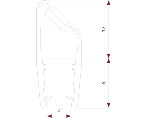 Nákres profilu s rozměry