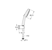 Sprchový set bez baterie Grohe Quickfix Vitalio Comfort 110 x 110 mm chrom 26399001