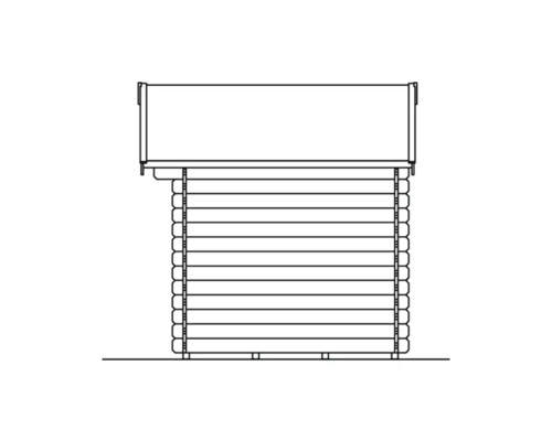 Ilustrace zahradního domku ze dřeva