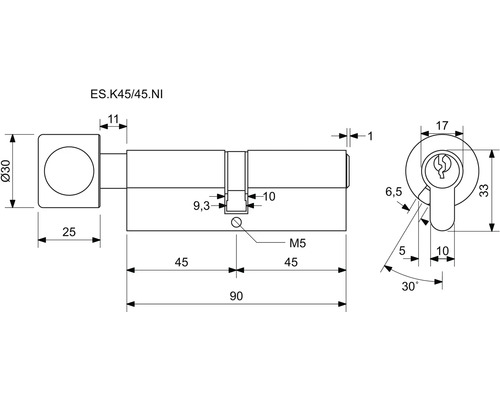 Technický nákres dveřní vložky s rozměry
