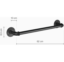 Kovový držák na ručníky, šířka 62 cm