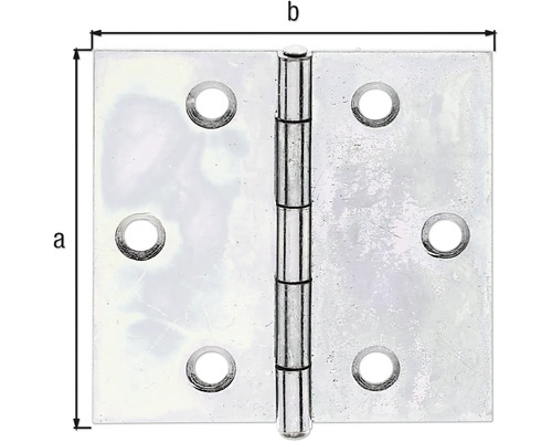 Závěs dveří s rozměry a a b