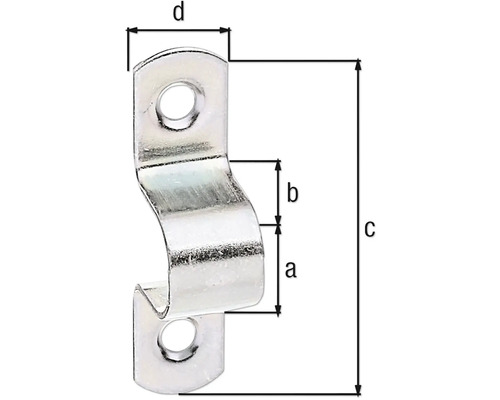 Distanční spona s rozměry