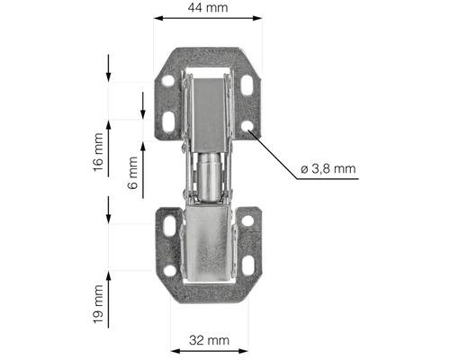 Rozměry pantu dvířek nábytku