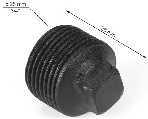Kovová zátka, velikost závitu 25 milimetrů