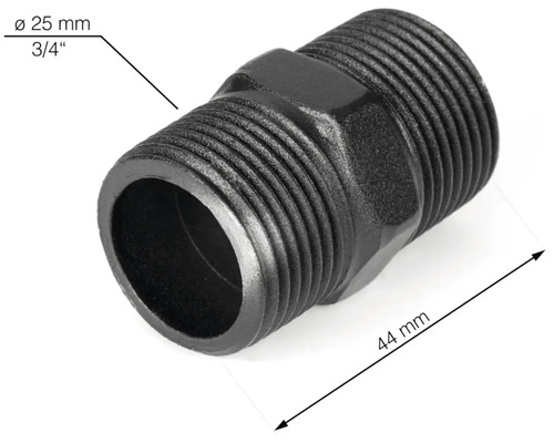 Plastová vsuvka o průměru 25 mm a délce 44 mm