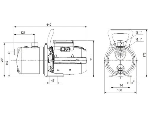 Rozměry zahradního čerpadla