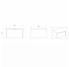 Koupelnová skříňka pod umyvadlo Devo Lotos bronzová/černá 60 x 31 x 53 cm LF-SUW1S60x31-F115