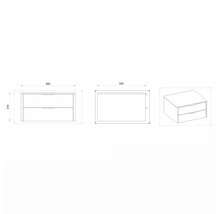 Koupelnová skříňka pod umyvadlo Devo Lotos krémově bílá/černá 60 x 31 x 53 cm LF-SUW1S60x31-F98