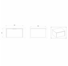 Koupelnová skříňka pod umyvadlo Devo Lotos bronzová/černá 70 x 31 x 53 cm LF-SUW1S70x31-F115