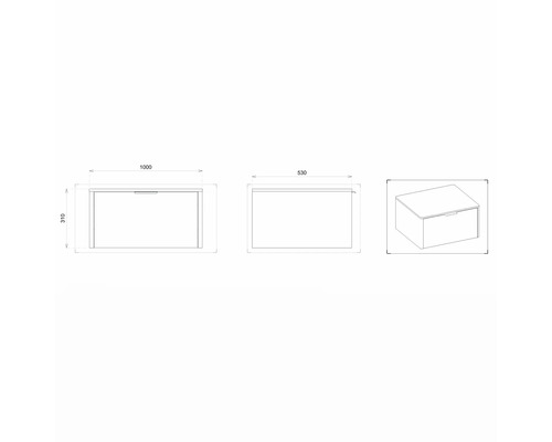 Technický nákres zásuvkového prvku s rozměry