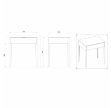 Koupelnová skříňka pod umyvadlo Devo Lotos bronzová/černá 70 x 76 x 53 cm LF-SUS1S70x76-F115