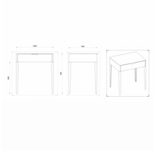 Koupelnová skříňka pod umyvadlo Devo Lotos bronzová/černá 100 x 76 x 53 cm LF-SUS1S100x76-F115
