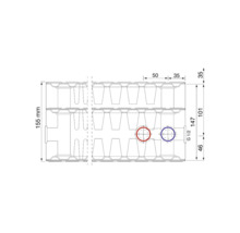 Deskový radiátor Rotheigner Plan 33 900 x 1100 mm 6 přípojek (spodní nebo boční)-thumb-1