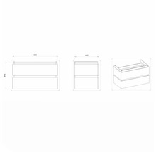 Koupelnová skříňka pod umyvadlo Devo Viva 2.0 dub halifax bílý 69 x 51 x 44 cm VV2-SU2S69x51-P29