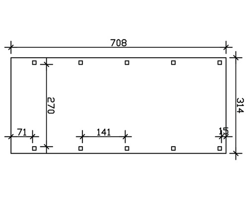 Technický výkres s rozměry