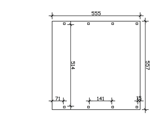 Technický výkres s rozměry