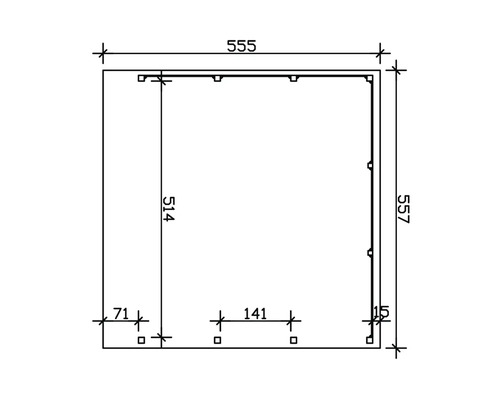 Technický výkres s rozměry