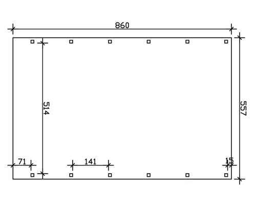 Technický výkres s rozměry