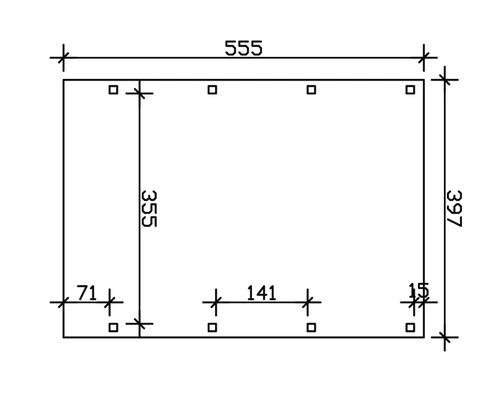 Technický výkres s rozměry v milimetrech