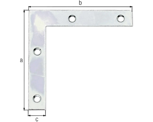 Rohový spojovník s otvory pro upevnění