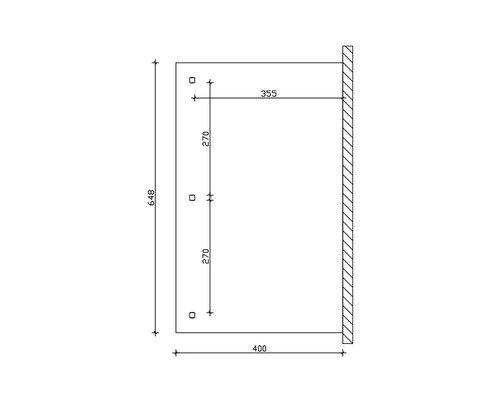 Technický výkres s rozměry produktu