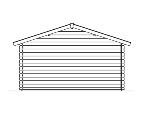 Ilustrace srubu se sedlovou střechou