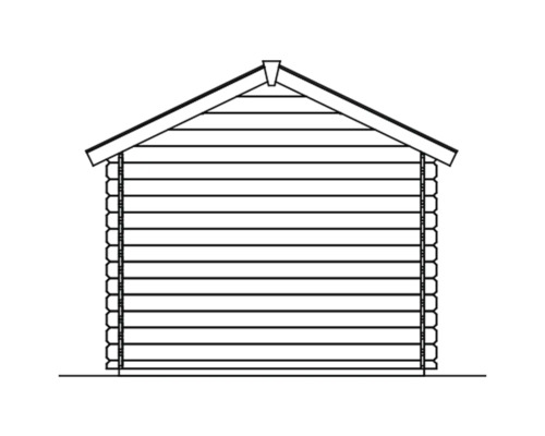 Ilustrace zahradního domku ve stylu srubu