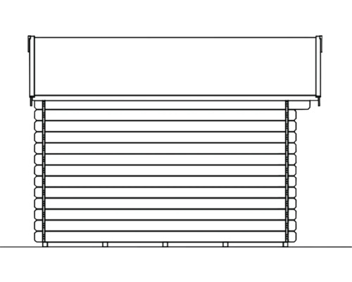 Ilustrace zahradního domku ze dřeva