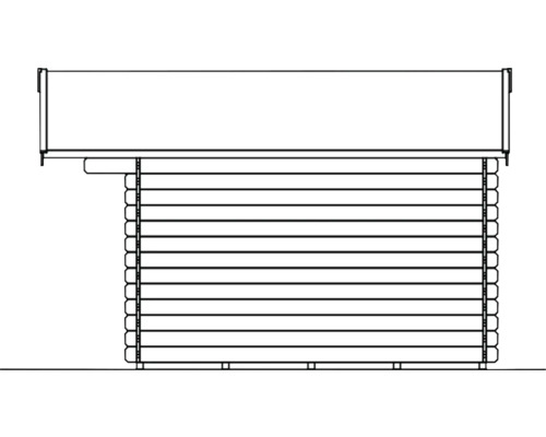 Boční pohled na srub