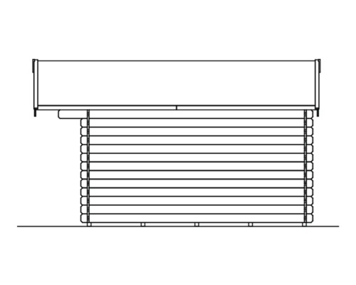 Nákres zahradního domku srubové konstrukce